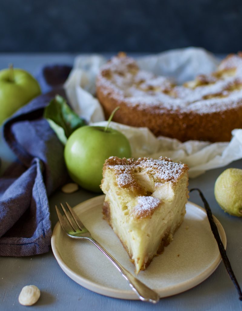 Apfelkuchen mit Marzipan