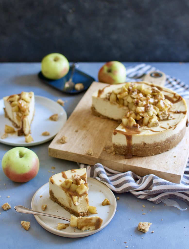Apfel Karamell Cheesecake